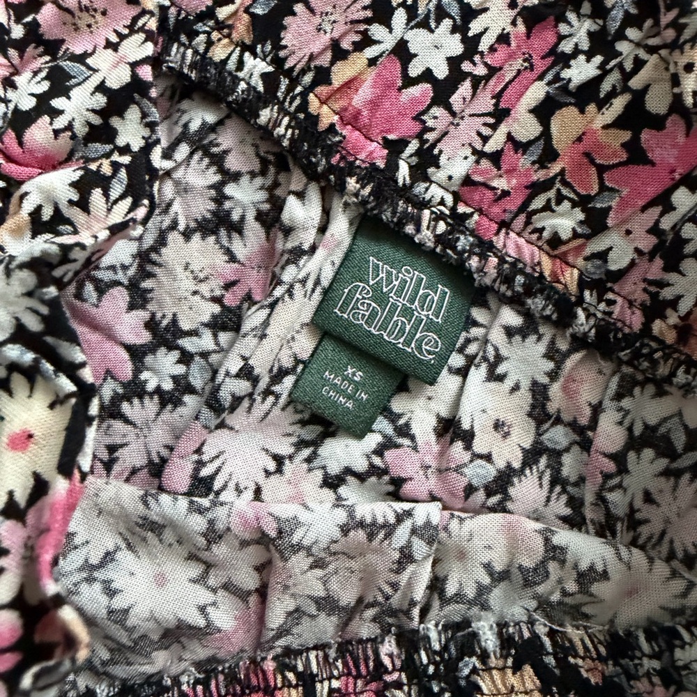 wild fable Floral Smocked Crop Top & Skirt Set - Picture 6 of 7